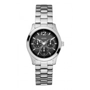 Guess - W95101L1 - Veranda - Montre Femme - Quartz Analogique - Cadran Noir - Bracelet Acier Inoxydable Argent