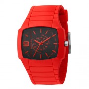 Diesel - DZ1351 - Montre Homme - Quartz Analogique - Cadran Noir - Bracelet Silicone Rouge