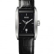 Hugo Boss - 1512480 - Montre Homme - Quartz Analogique - Cadran Noir - Bracelet Cuir Noir