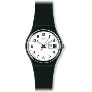 Swatch - GB743 - Classic - Montre Homme - Quartz Analogique - Cadran Blanc - Bracelet Plastique Noir