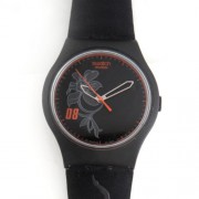 Swatch - SUMB101 - Montre Homme - Quartz - Analogique - Bracelet cuir noir