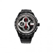 Swatch - SVGB400 - Chrono - Montre Homme - Quartz Chronographe - Cadran Noir - Bracelet Cuir Noir