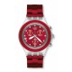 Swatch - SVCK4044AG - Collection - Montre Homme - Quartz Analogique - Cadran Rouge - Bracelet Acier Rouge