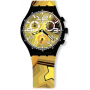 SWATCH - YCB4010 - Chronographe - Montre Homme - Bracelet en r?sine avec design