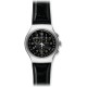 Swatch - YOS440 - Montre Homme - Quartz - Analogique - Chronographe - Bracelet Cuir Noir