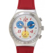 Swatch - YCS487 - Montre Homme - Quartz - Chronographe - Bracelet Caoutchouc rouge