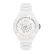 Ice Watch - LO.WE.S.S.10 - Ice Love - Montre Femme - Quartz Analogique - Cadran Blanc - Bracelet Silicone Blanc - Petit Modèle