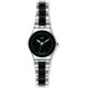 Swatch - YLS168G - Montre Femme - Quartz Analogique - Cadran Noir - Bracelet Acier et Céramique Argent/Noir