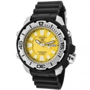 Seiko Hommes SKZ251K2 5 Sports Automatic jaune Cadran noir en caoutchouc montre de plongée