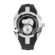 Seiko Hommes SNL051 Arctura caoutchouc noir chronographe Bracelet Cadran