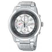 Seiko Hommes SNAB15 Alarme Chronographe Argent montre de ton