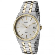 Seiko Montre Homme Cadran argent deux tons Bracelet en acier SGEF12P1