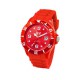 Ice Watch - SI.RD.U.S.09 - Montre Mixte - Quartz Analogique - Cadran Rouge - Bracelet Silicone Rouge - Moyen Modèle