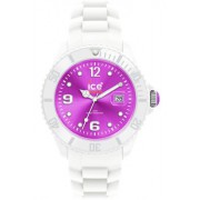 Ice Watch - SI.WV.B.S.10 - Montre Homme - Quartz Analogique - Cadran Violet - Bracelet Silicone Blanc - Grand Modèle
