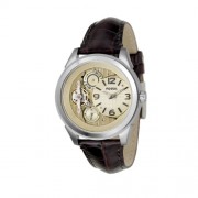 Fossil - ME1088 - Twist - Montre Homme - Quartz Analogique - Secondes Automatiques - Cadran Doré - Bracelet Cuir Marron