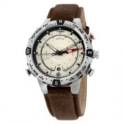Timex - T45601SU Expédition - E-Instruments - Montre Homme - Multifonction analogique - Bracelet en cuir marron