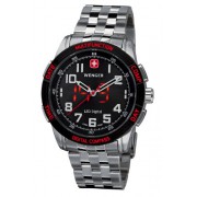 Wenger - 70436 - Montre Homme - Quartz - Analogique et digitale - Bracelet Acier inoxydable Noir