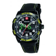 Wenger - 70434 - Montre Homme - Quartz Analogique et Digital - Bracelet Caoutchouc Noir
