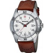 wenger - 70480 - Montre Homme - Quartz - Analogique - Bracelet cuir Marron