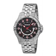 Wenger - 77076 - Montre Homme - Quartz Analogique - Bracelet Acier Inoxydable Noir