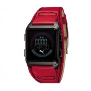 Puma Time - PU910332002 - Montre Femme - Quartz - Digitale - Chronographe - Bracelet Cuir Rouge
