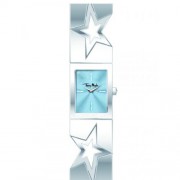 Thierry Mugler - 4711004 - Montre Femme - Quartz Analogique - Cadran Bleu - Bracelet Acier Inoxydable Argent