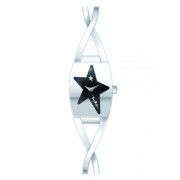 Thierry Mugler - 4711701 - Montre Femme - Quartz Analogique - Cadran Noir - Bracelet Acier Inoxydable Argent