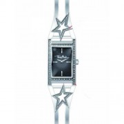 Thierry Mugler - 4709004 - Montre Femme - Quartz Analogique - Cadran Noir - Bracelet Acier Inoxydable Argent
