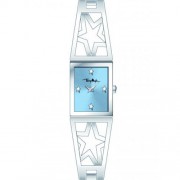 Thierry Mugler - 4714302 - Montre Femme - Quartz Analogique - Cadran Bleu - Bracelet Acier Inoxydable Argent