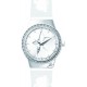 Thierry Mugler - 4714401 - Montre Femme - Quartz Analogique - Cadran Argent - Bracelet Cuir Blanc