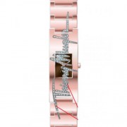 Thierry Mugler - 4716802 - Montre Femme - Quartz Analogique - Cadran Noir - Bracelet Acier Rose