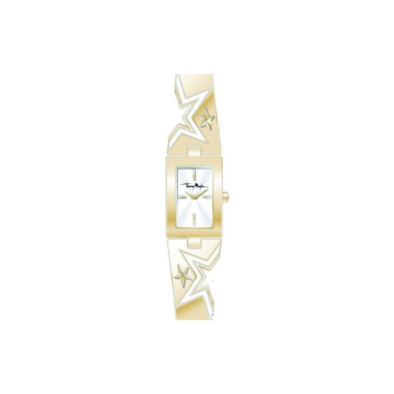 Montre Bracelet Thierry Mugler - Boîtier Acier Et Doré, Cadran Blanc - Modèle 4707702 - Neuf