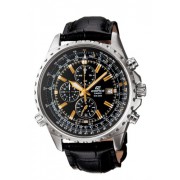 Casio Edifice - EF-527L-1AVEF - Montre Homme - Quartz Analogique - Chronographe - Bracelet en Cuir Noir - Dateur
