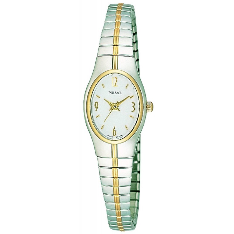 Pulsar Womens Cadran Bracelet Brun en Acier Inoxydable PH8215X1