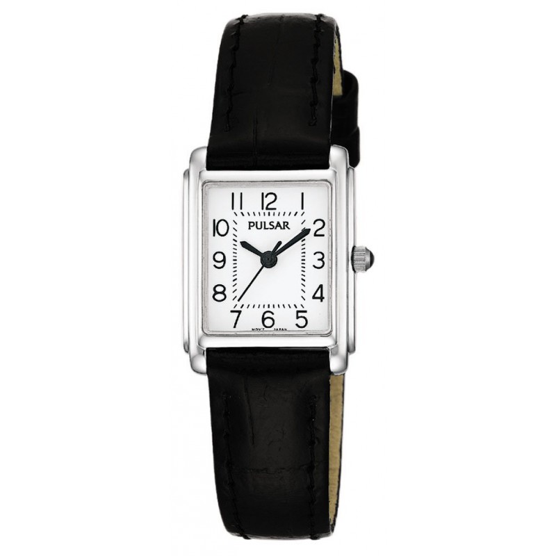 Montre Vintage Pulsar Pour Femme En Plaqué Or - Cadran Blanc - Mouvement Quartz - Occasion - Style Habillé Doré