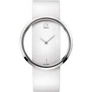 Calvin Klein - K9423101 - Montre Femme - Quartz - Analogique - Bracelet cuir Blanc