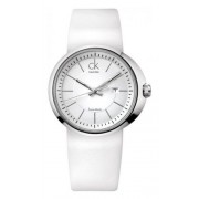 Calvin Klein - K0H23101 - Montre Femme - Quartz - Analogique - Bracelet cuir Blanc