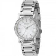 DKNY - NY4791 - Montre Femme - Quartz Analogique - Lunette Empierr&eacute;e - Bracelet en Acier