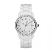 DKNY - NY8011 - Montre Femme - Quartz Analogique - Cadran Blanc - Bracelet Plastique Blanc
