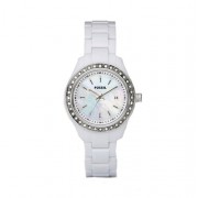 Fossil - ES2437 - Montre Femme - Quartz Analogique - Bracelet plastique Blanc