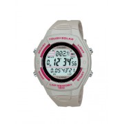 Casio - LW-S200H-8ACF - Montre Femme - Quartz Digital - Solaire - Lap Timer - Alarme - Chronomètre - Bracelet Résine Gris