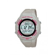 Casio - LW-S200H-8ACF - Montre Femme - Quartz Digital - Solaire - Lap Timer - Alarme - Chronom&egrave;tre - Bracelet R&eacute;sine Gris