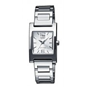 Casio - LTP-1283D-7AEF - Montre Femme - Quartz Analogique - Cadran Blanc - Bracelet Acier Argent