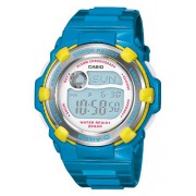 Casio - BG-3001A-2ER - Baby-G - Montre Femme - Quartz Digital - Alarme - Eclairage - Cadran Blanc - Bracelet Résine Bleue