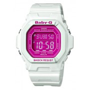 Casio - BG-5601-7ER - Montre Femme - Quartz - Digitale - Chronographe - Alarme - Eclairage - Bracelet Résine Blanche
